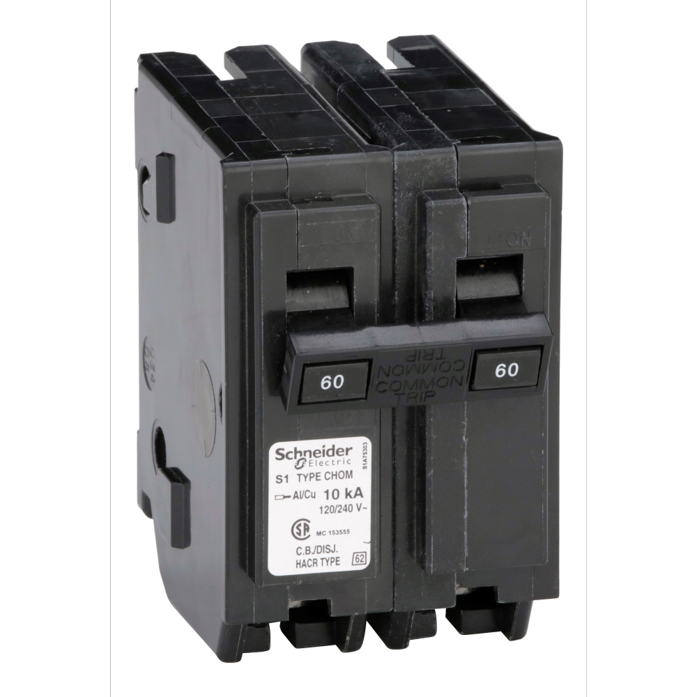 Mini circuit breaker, Homeline, 60A, 2 pole, 120