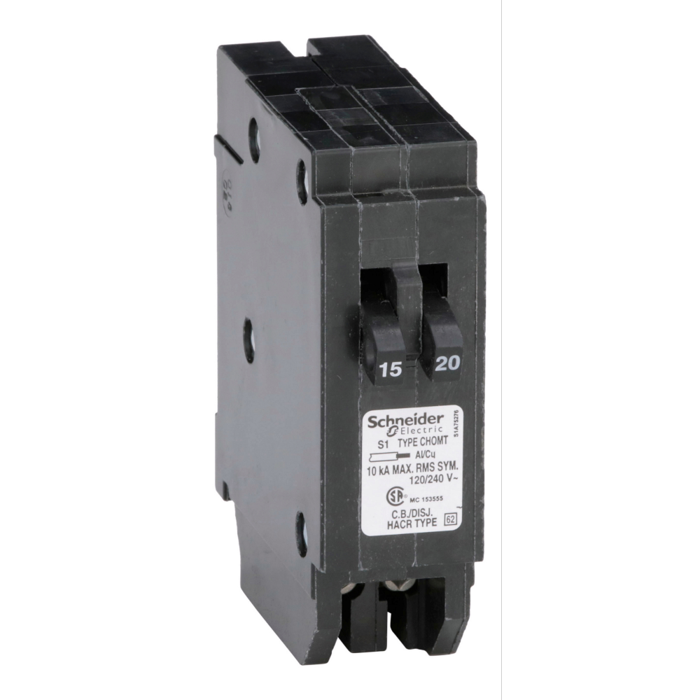 Tandem circuit breaker, Homeline, 1 x 1 pole at