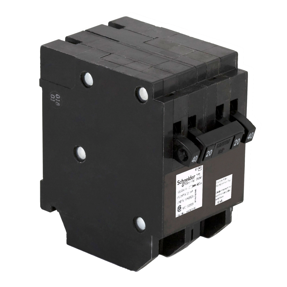 Quad tandem circuit breaker, Homeline, 2 x 1 pol