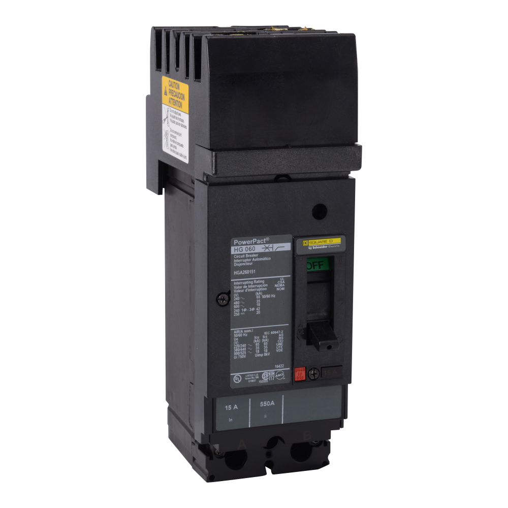 Circuit breaker, PowerPacT H, 125A, 3 pole, 600V