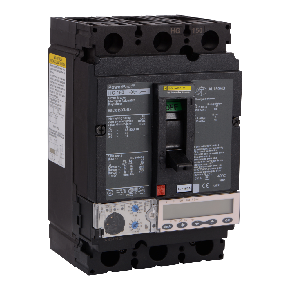 Circuit breaker, PowerPacT H, 150A, 3 pole, 600V