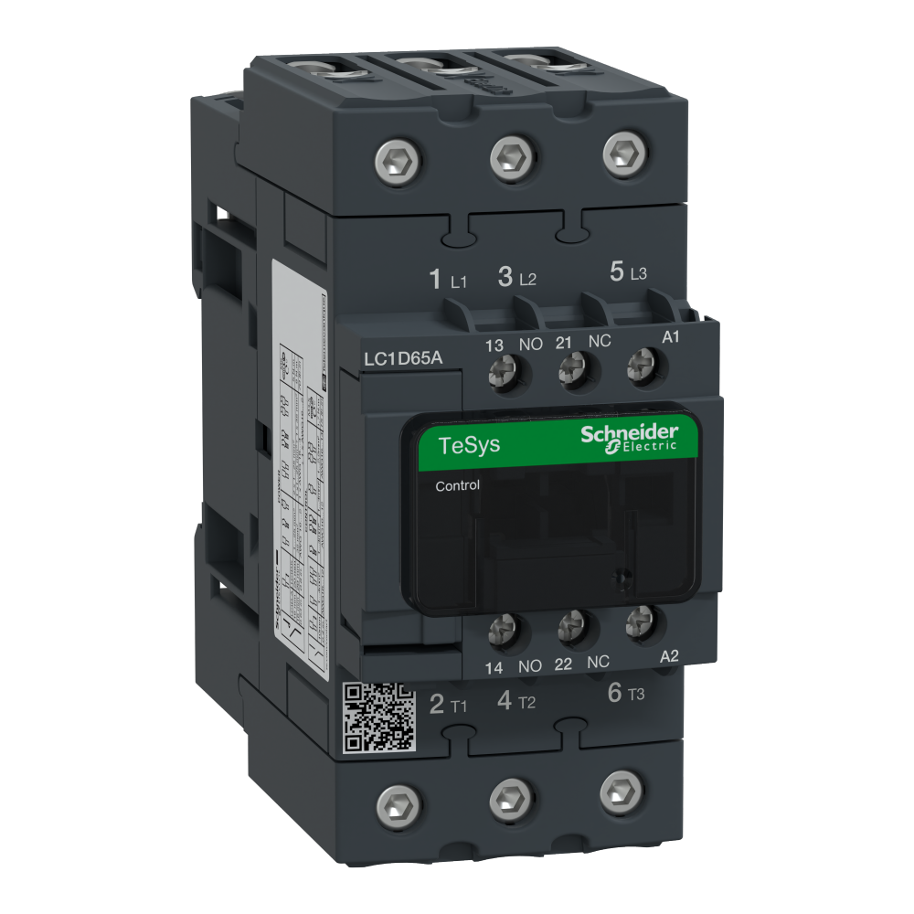 IEC contactor, TeSys Deca, nonreversing, 65A, 40