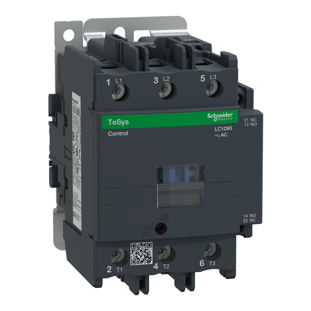 IEC contactor, TeSys D, nonreversing, 95A, 60HP