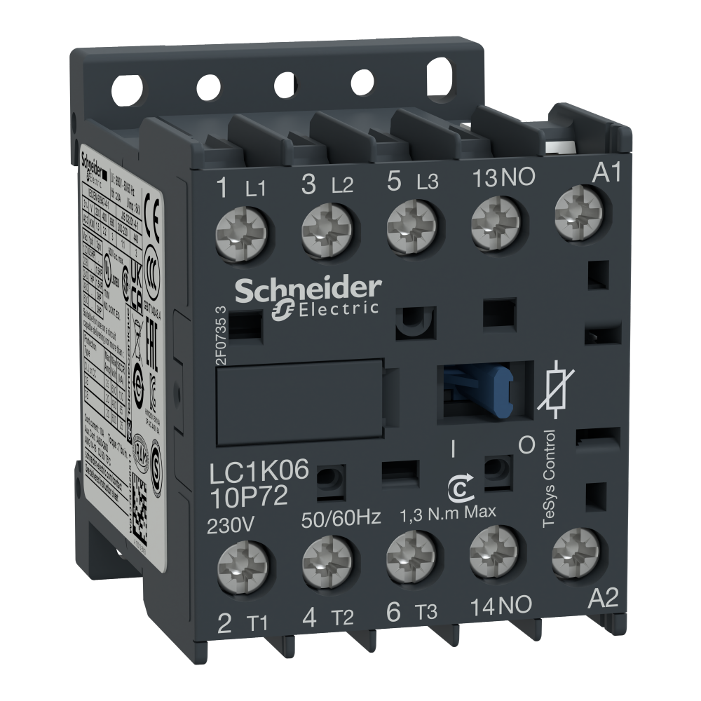 Contactor, TeSys K, 3P, AC-3, lt or eq to 440V 6