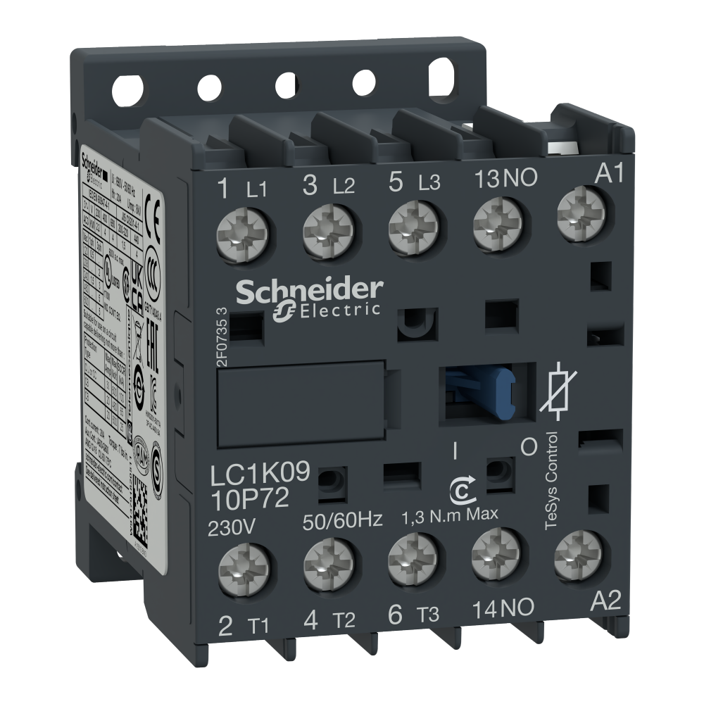 Contactor, TeSys K, 3P, AC-3, lt or eq to 440V 9