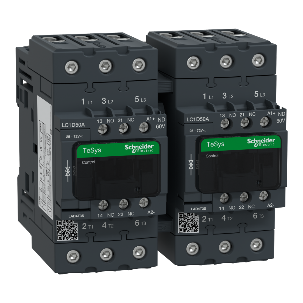 Reversing contactor, TeSys Deca, 3P(3 NO), AC-3,