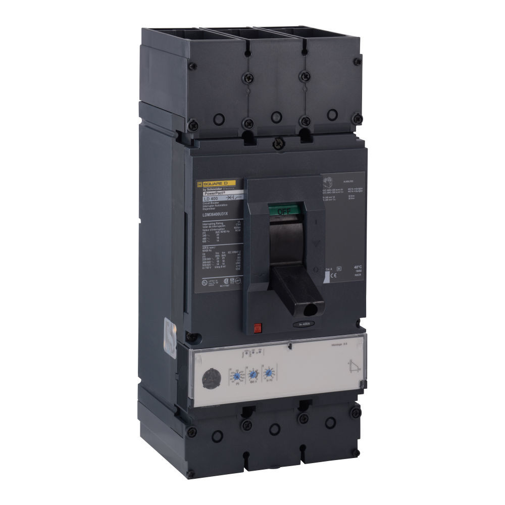 Circuit breaker, PowerPacT L, 400A, 3 pole, 600V