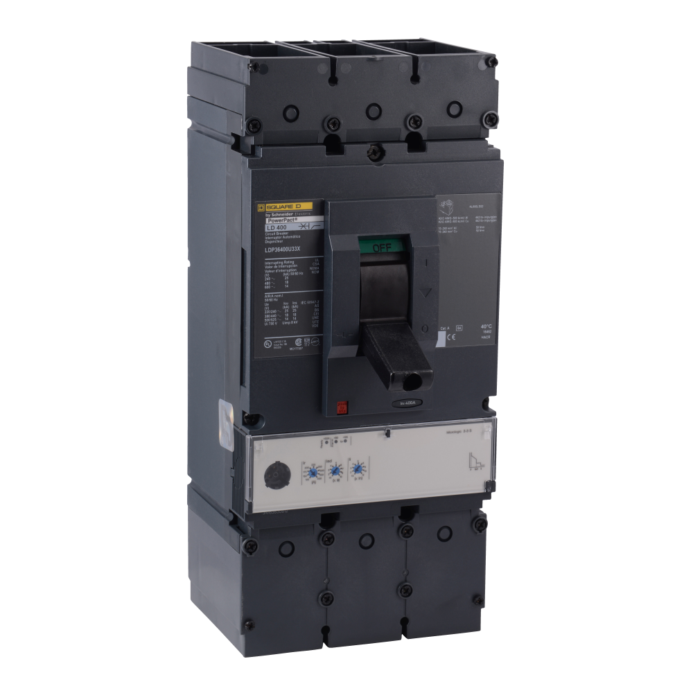 Circuit breaker, PowerPacT L, 400A, 3 pole, 600V