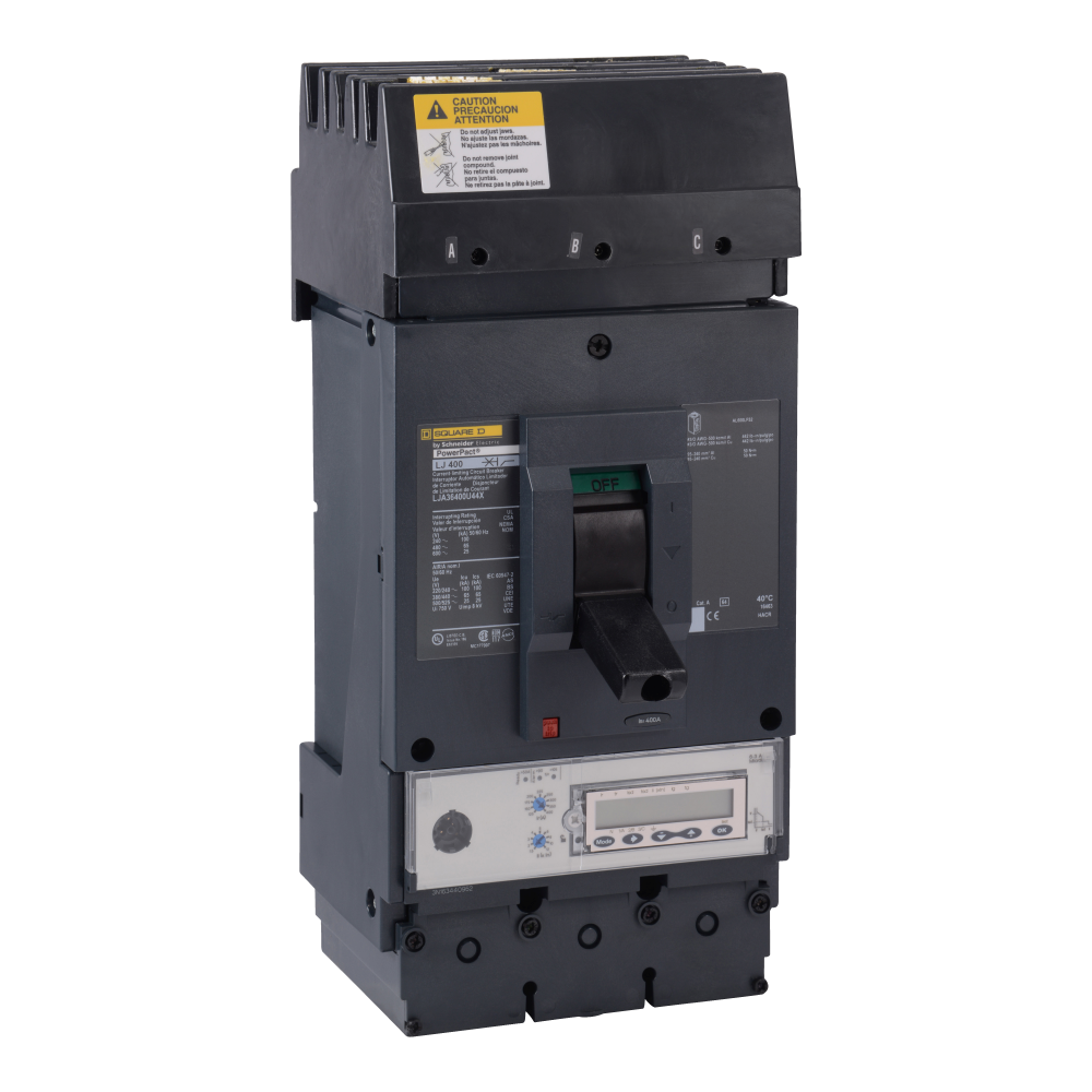 Circuit breaker, PowerPacT L, 400A, 3 pole, 600V