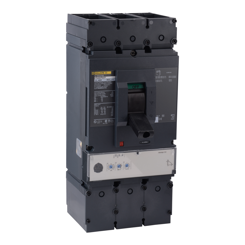 Circuit breaker, PowerPacT L, 400A, 3 pole, 600V