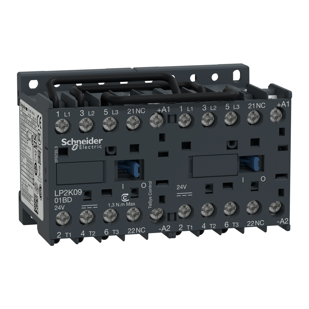 Reversing contactor, TeSys K, 3P, AC-3, lt or eq