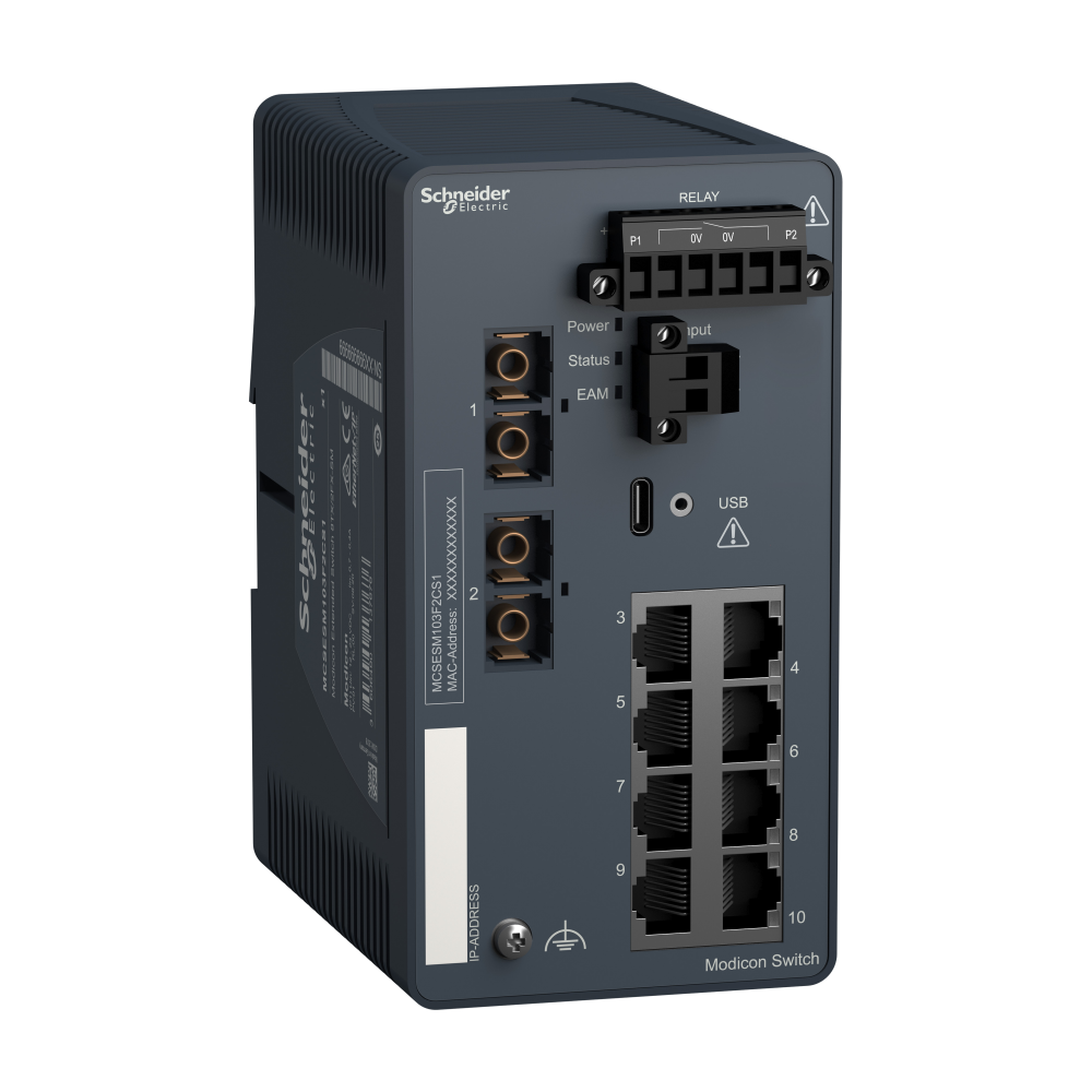 Modicon Extended Managed Switch - 8 ports for co