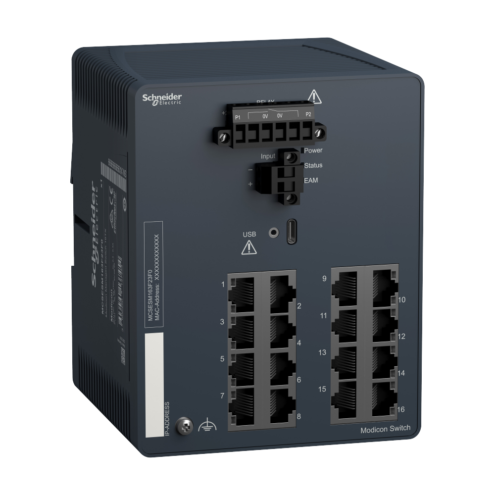 Modicon Managed Switch - 16 ports for copper