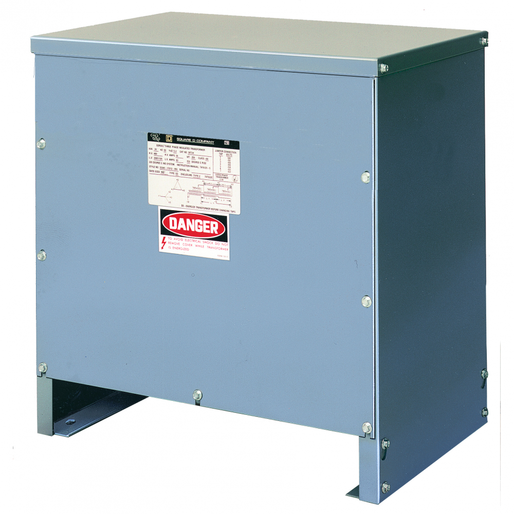 Low voltage transformer, non ventilated dry type