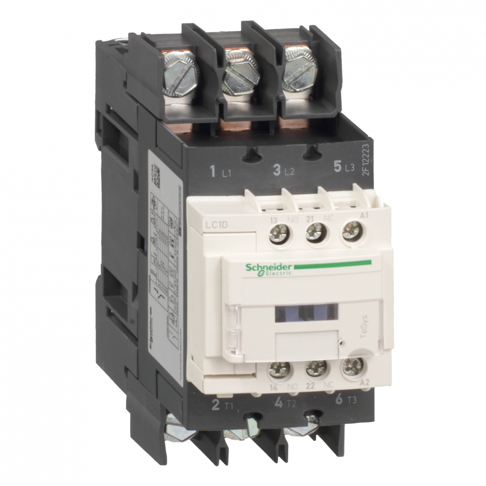 IEC contactor, TeSys D, nonreversing, 50A, 40HP