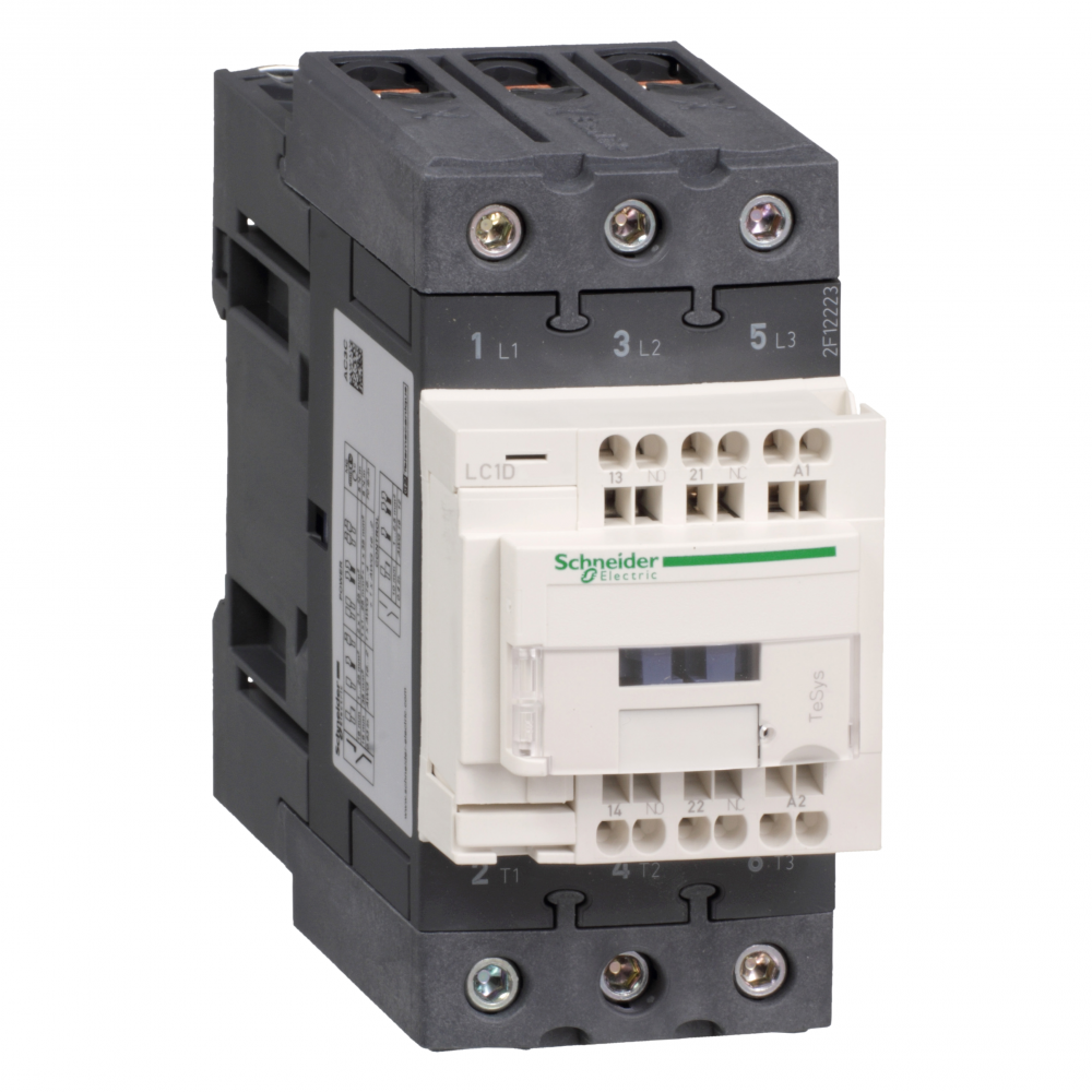 IEC contactor, TeSys D, nonreversing, 40A, 30HP