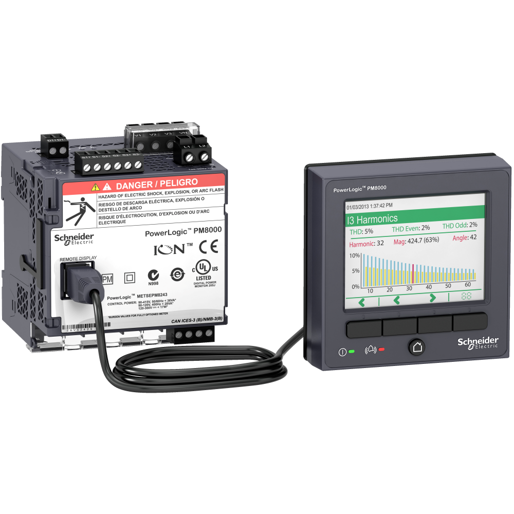 Power quality meter, PowerLogic PM8000, Essentia