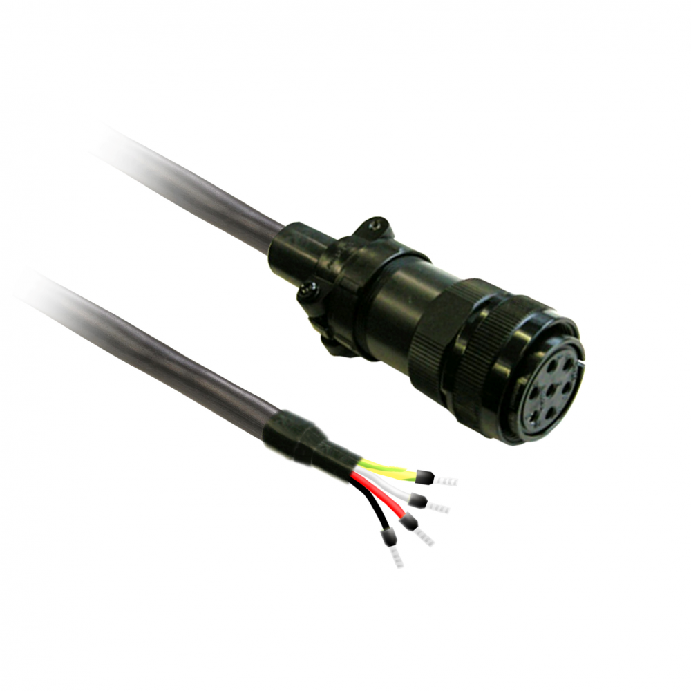 power cable 5m shielded 4x 1,3mm², BCH2 MIL con