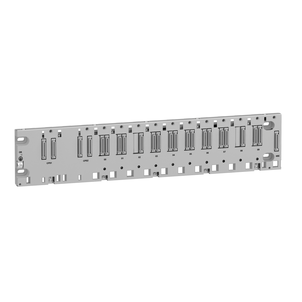 rack, Modicon X80, 10 slots, Redundant PS, Ether