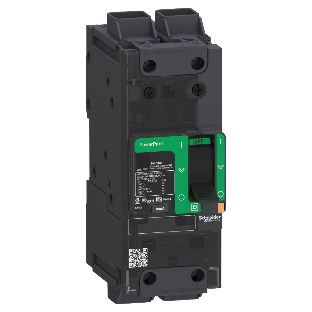 Circuit breaker, PowerPacT B, 20A, 2 pole, 600Y/