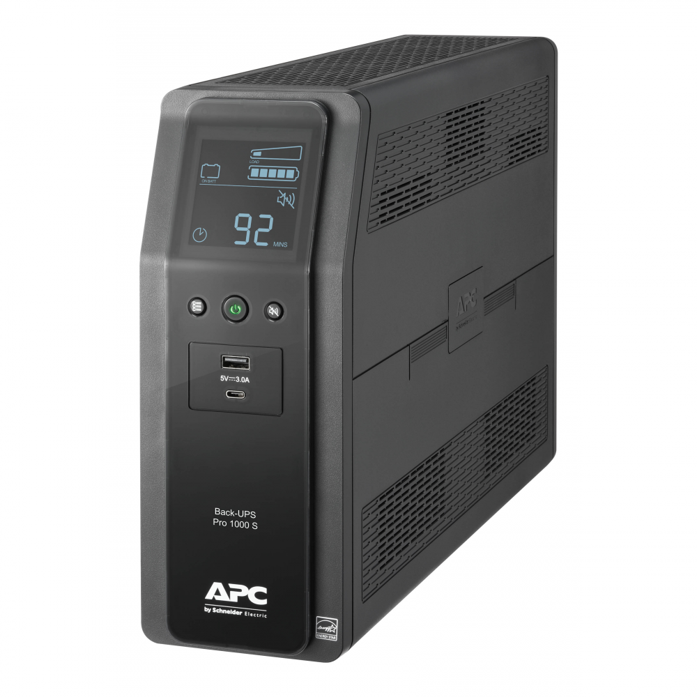 APC Back-UPS Pro, 1000VA/600W, Tower, 120V, 10x