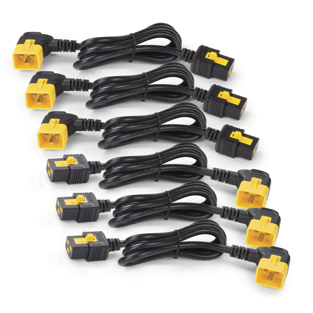 Power Cord Kit (6 ea), Locking, C19 to C20 (90 D