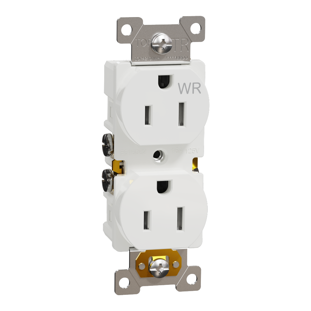 Socket-outlet, X Series, 15A, standard, duplex,