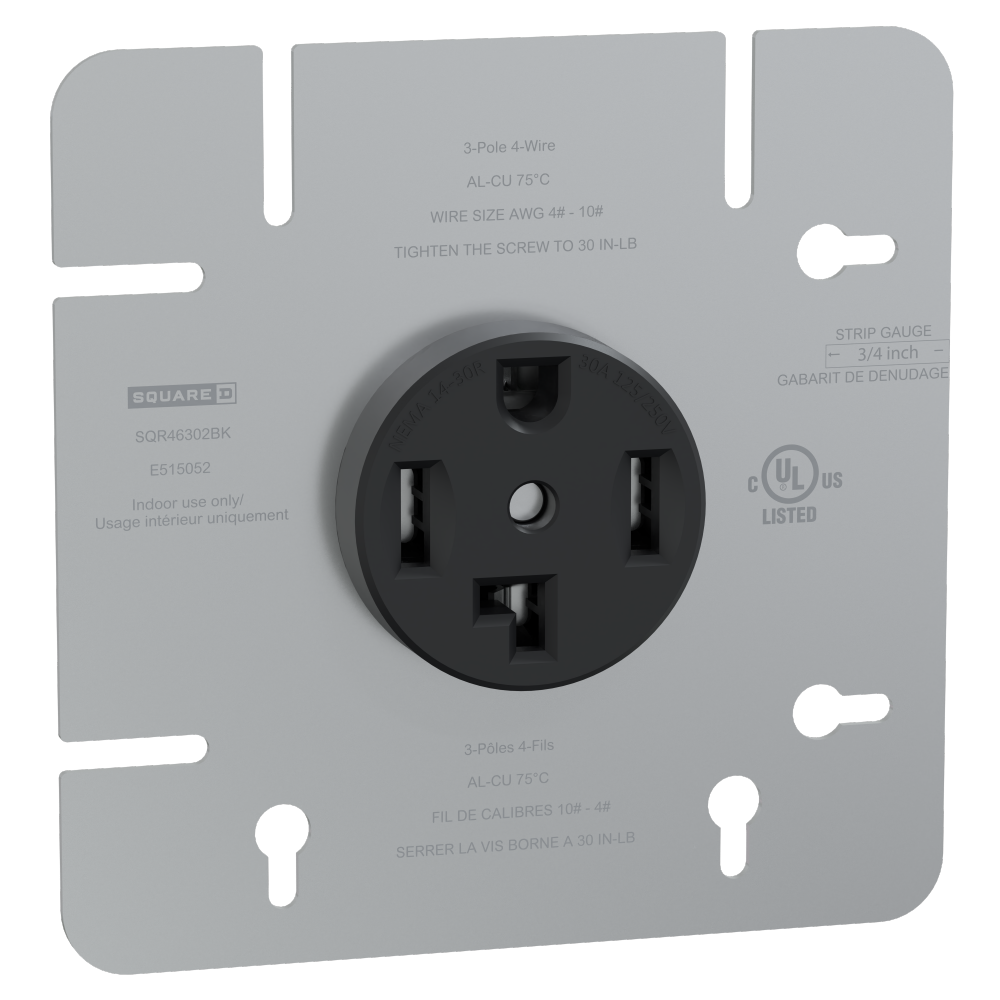 Socket-outlet, X Series, 30A, standard, for drye