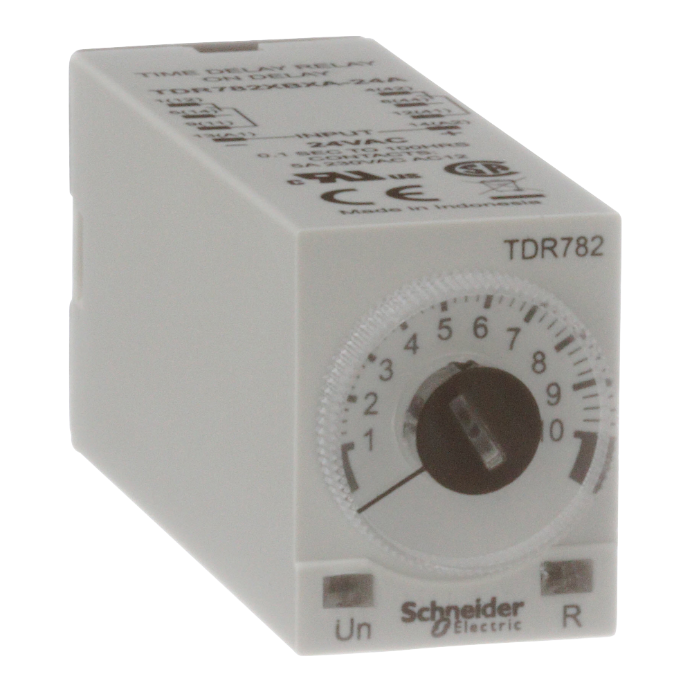 Time delay relay, SE Relays, DPDT, 5A, 24 VAC, 1