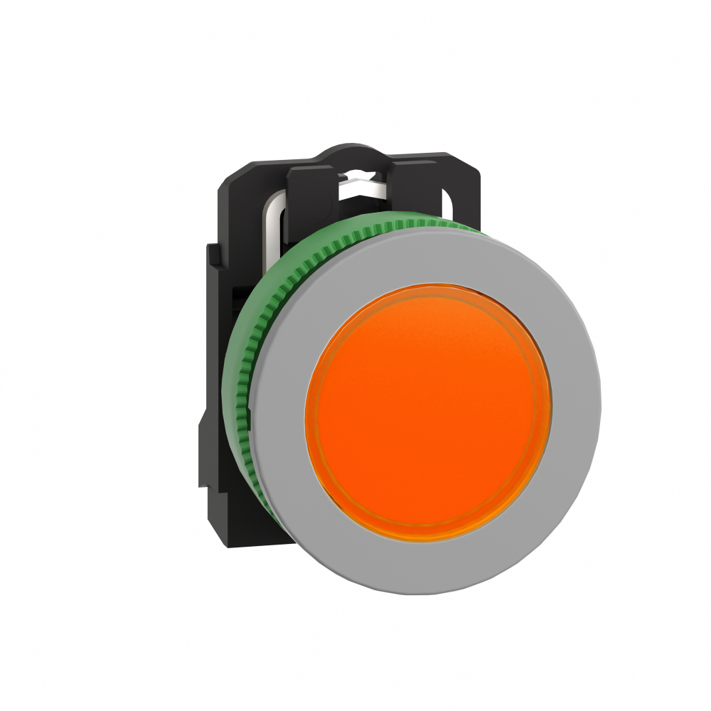 Pilot light, Harmony XB5, grey bezel, orange, un