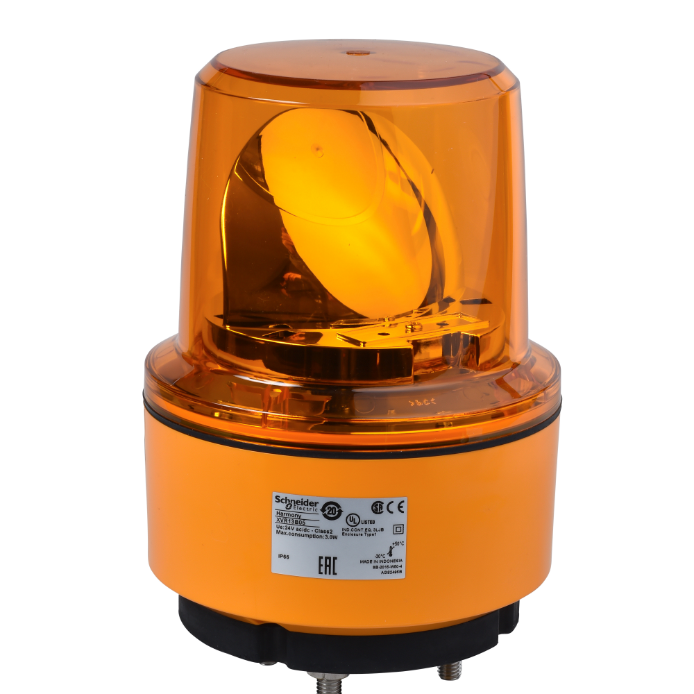 Rotating beacon, Harmony XVR, 130mm, orange, wit