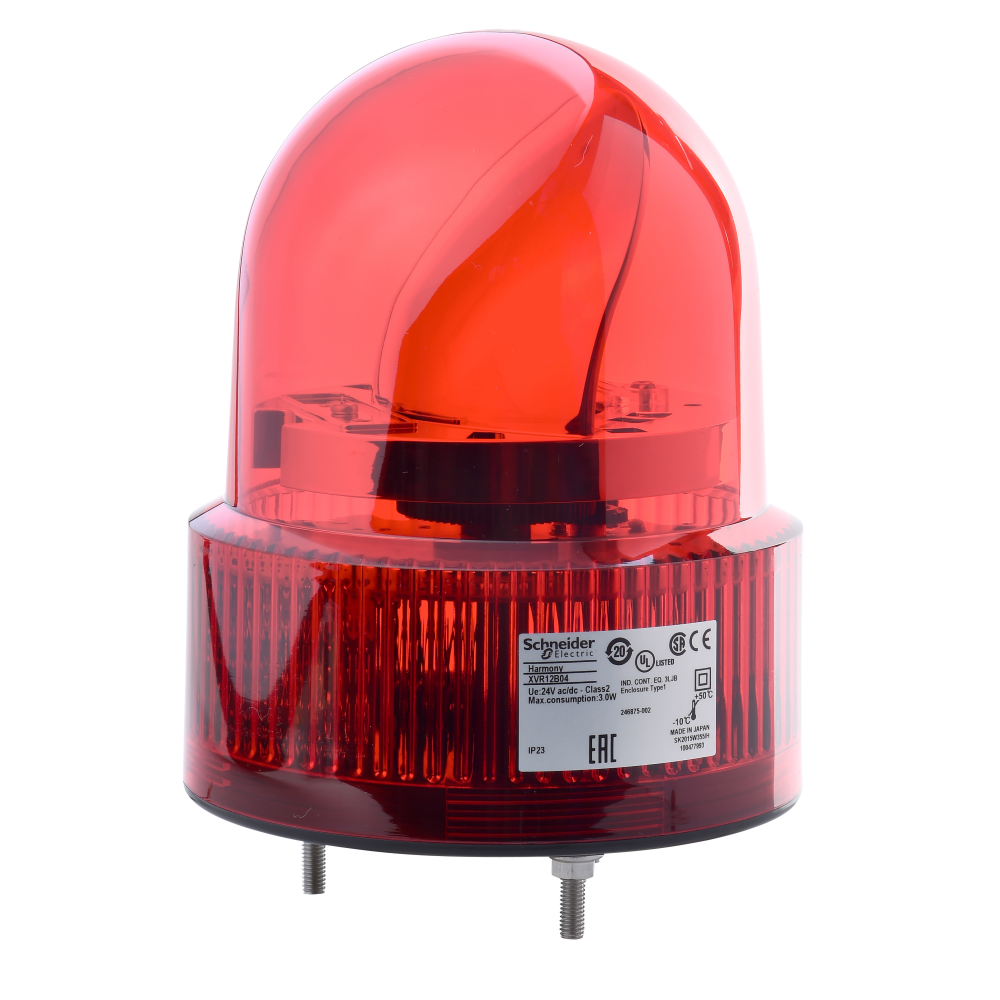 Rotating beacon, Harmony XVR, 120mm, red, with b
