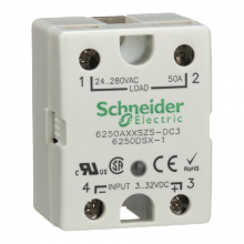 Schneider Electric 6250AXXSZS-DC3 - Relay, Legacy, solid state, SPST NO, 50A, 24…2