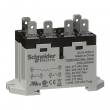 Schneider Electric 725BXXBC3ML-240A - Power relay, SE Relays, 25A, 2NO, 240VAC, LED pu