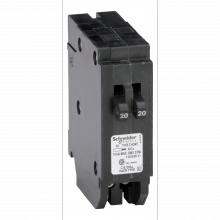 Schneider Electric CHOMT2020 - Tandem circuit breaker, Homeline, 2 x 1 pole at