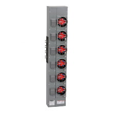Schneider Electric EZMR316125 - Branch unit, EZ Meter-Pak, 125A, 6 x 5 jaw socke