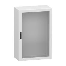 Schneider Electric NSYCRN128400T - Glazed steel door, Spacial CRN, without mounting