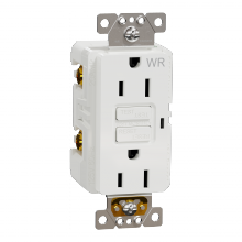 Schneider Electric SQR51103WH - Socket-outlet, X Series, 15A, decorator, GFCI, t