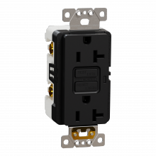 Schneider Electric SQR51201BK - Socket-outlet, X Series, 20A, decorator, GFCI, t