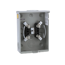 Schneider Electric URS101BCPL - Meter socket, ringless, 1 phase, 3 wire, 4 jaws,