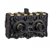 Schneider Electric XESD2201 - Double contact block, Harmony XAC, spring return