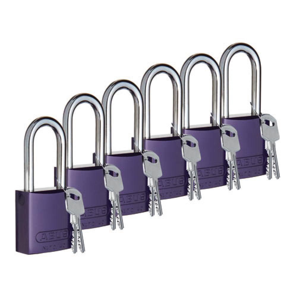 Alum Padlock 1&#34; Alum Shackle KD PL 6PK