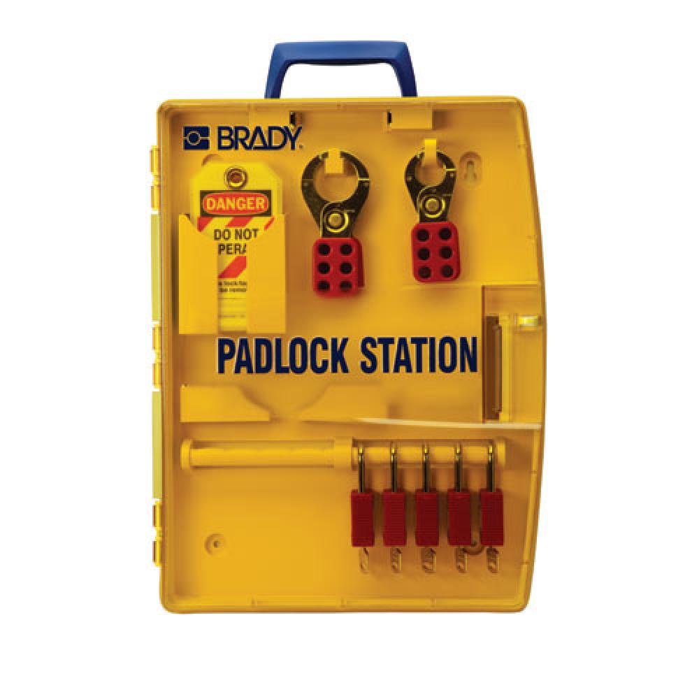 PADLOCK STN W/ 5 SAFETY PADLOCKS