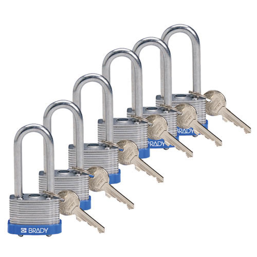 Steel Padlock 2 in Steel Shkl KD BU 6PK