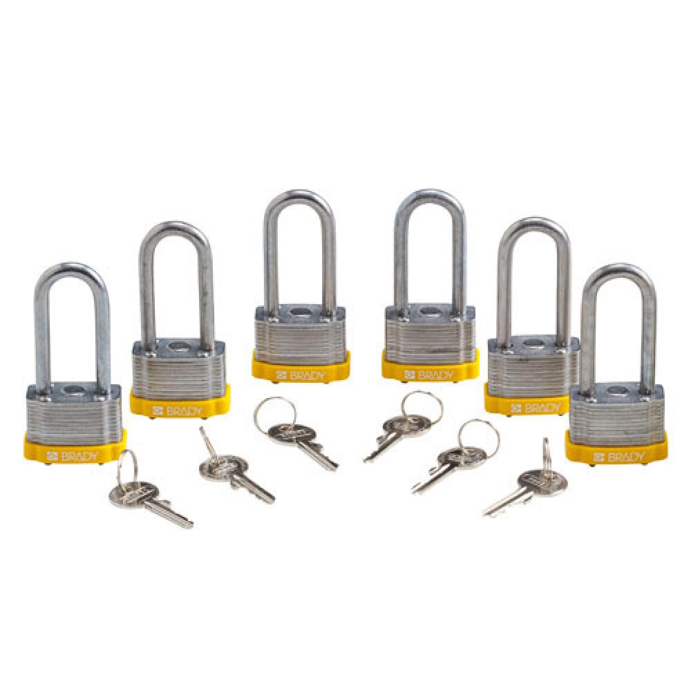 Steel Padlock 2 in Steel Shkl KA YL 6PK