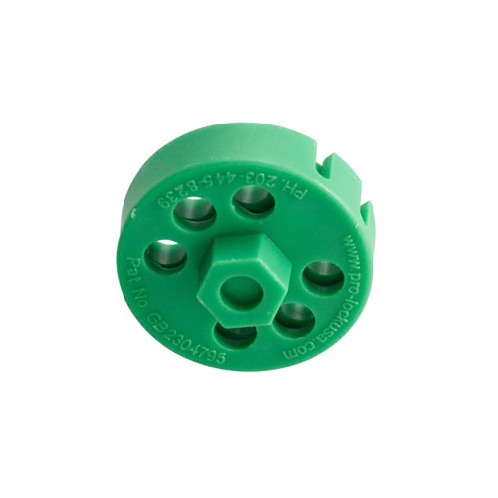 DBL HEX GREEN SPIN LOCKOUT W/O CABLE