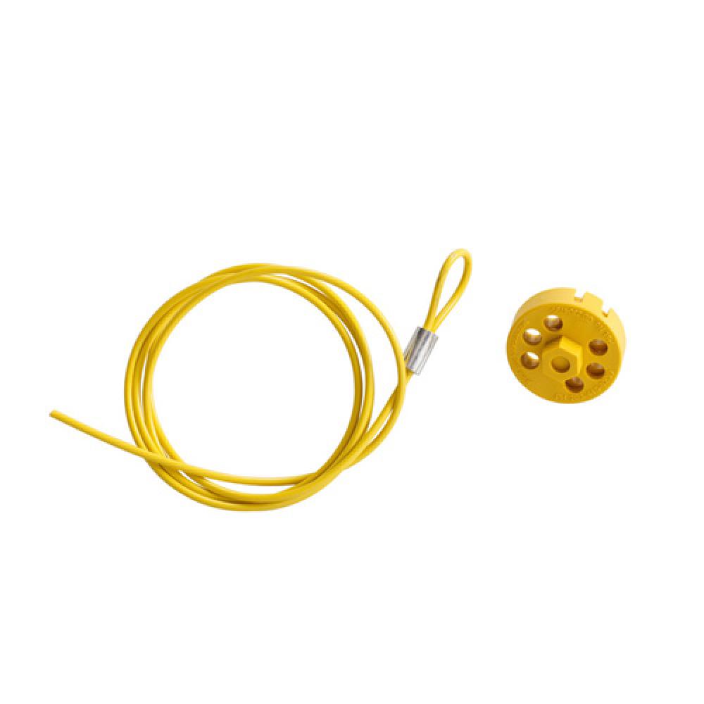 DBL HEX YELLOW SPIN CABLE LOCKOUT