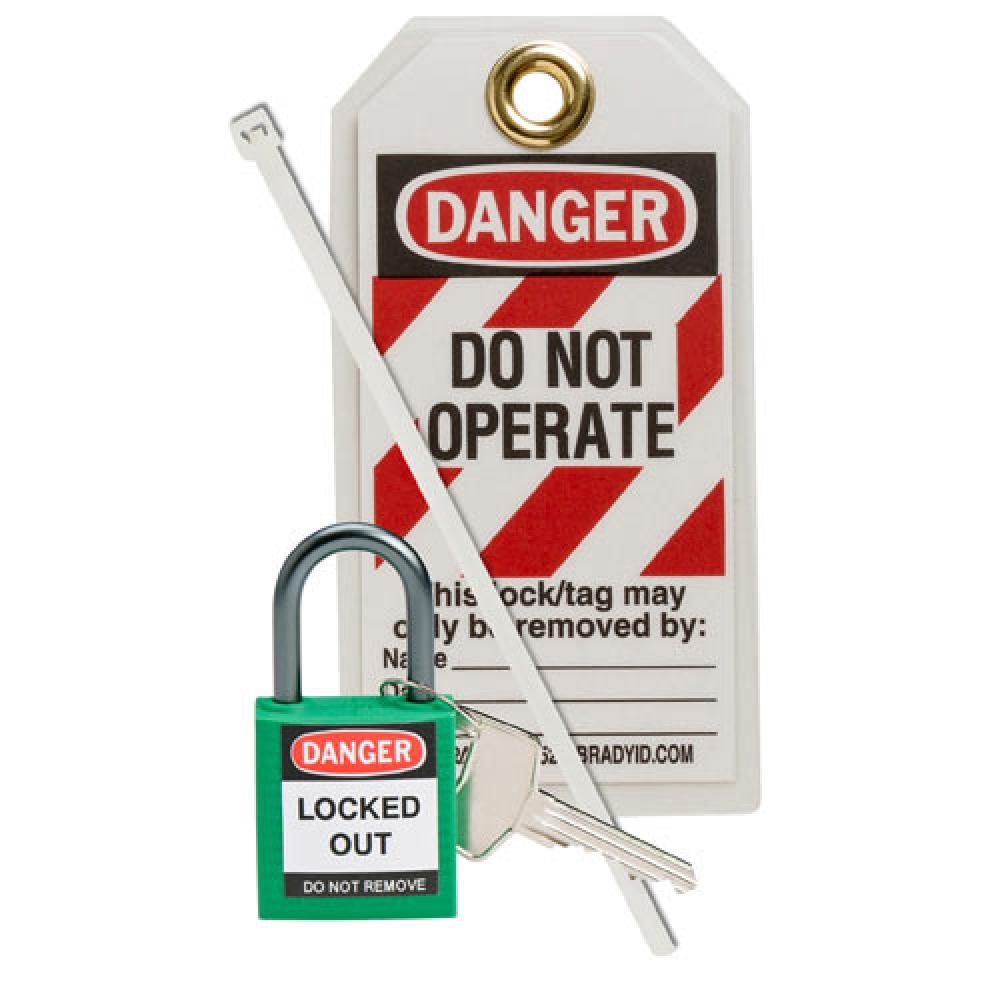 Padlock KT DO NOT OPER Tag, Cable Tie GN