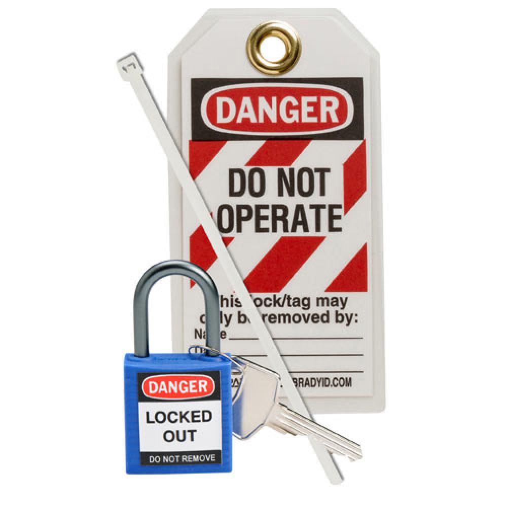 Padlock KT DO NOT OPER Tag, Cable Tie BU