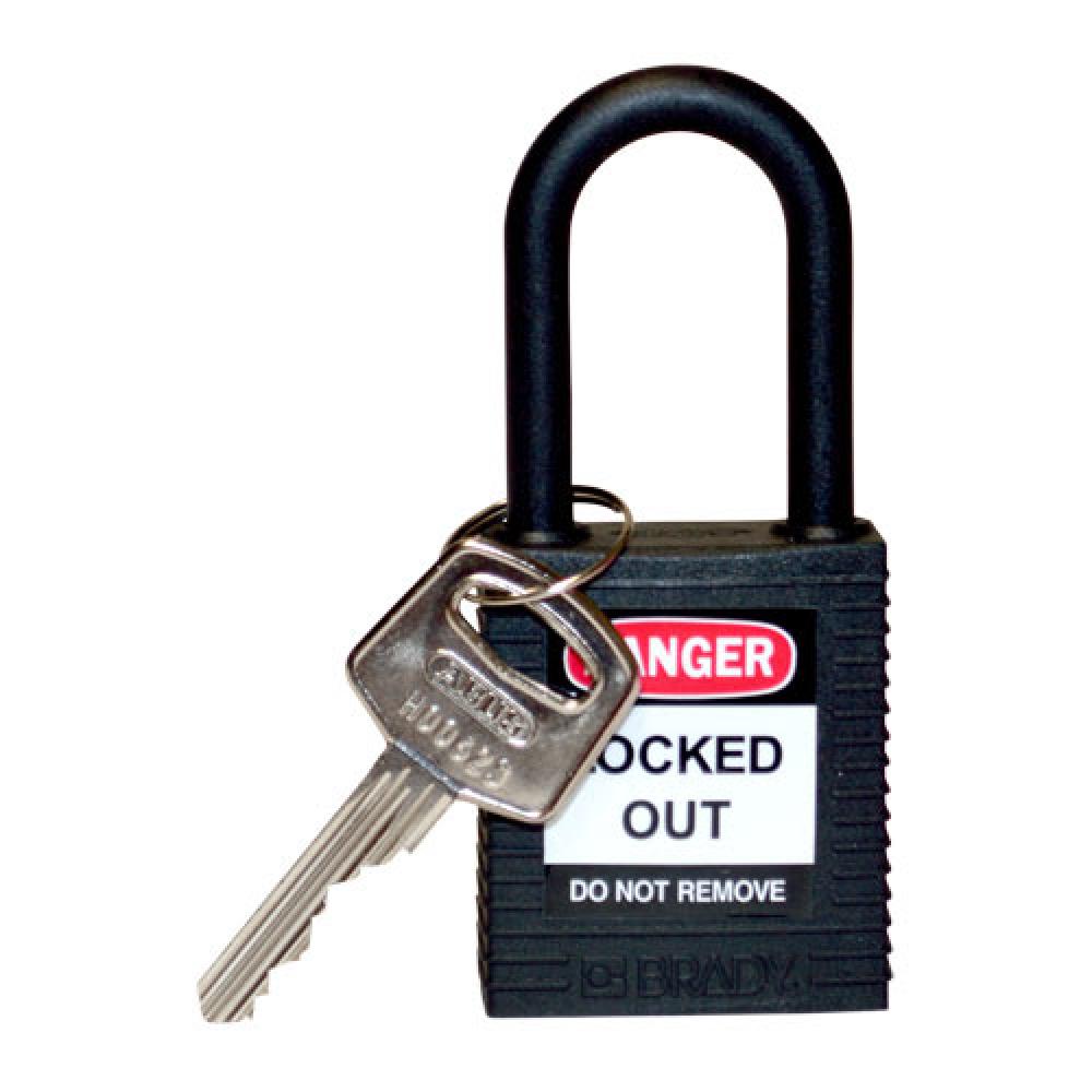 Nylon Padlock 1.5&#34; Nylon Shackle KD BK